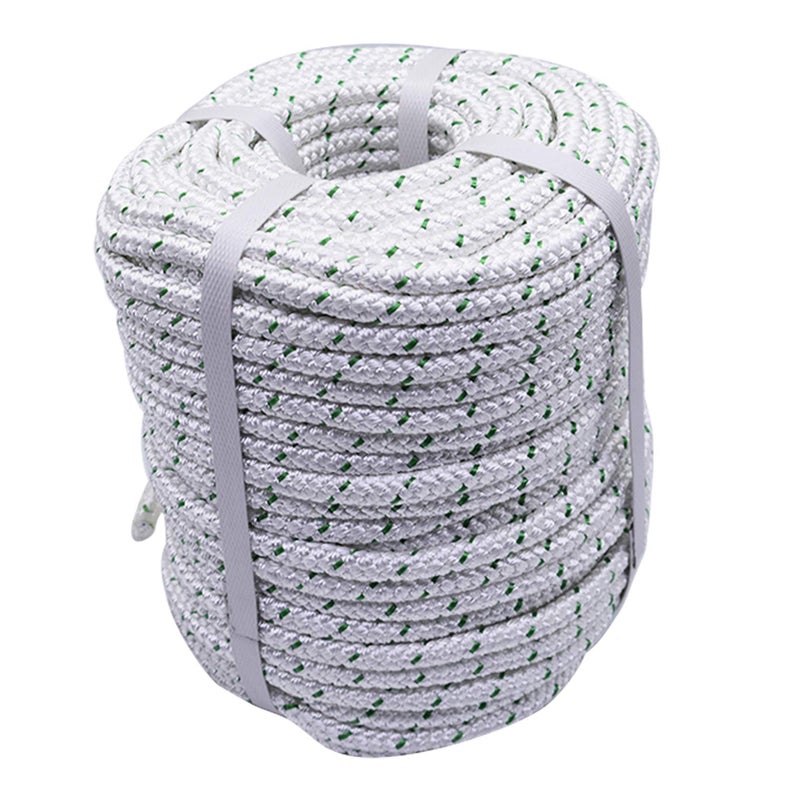 TINVHY 3/8 Inch x 200 Feet 4800Lbs Double Braided Polyester Rope Breaking Strength Strong Pulling Rope - Image 1